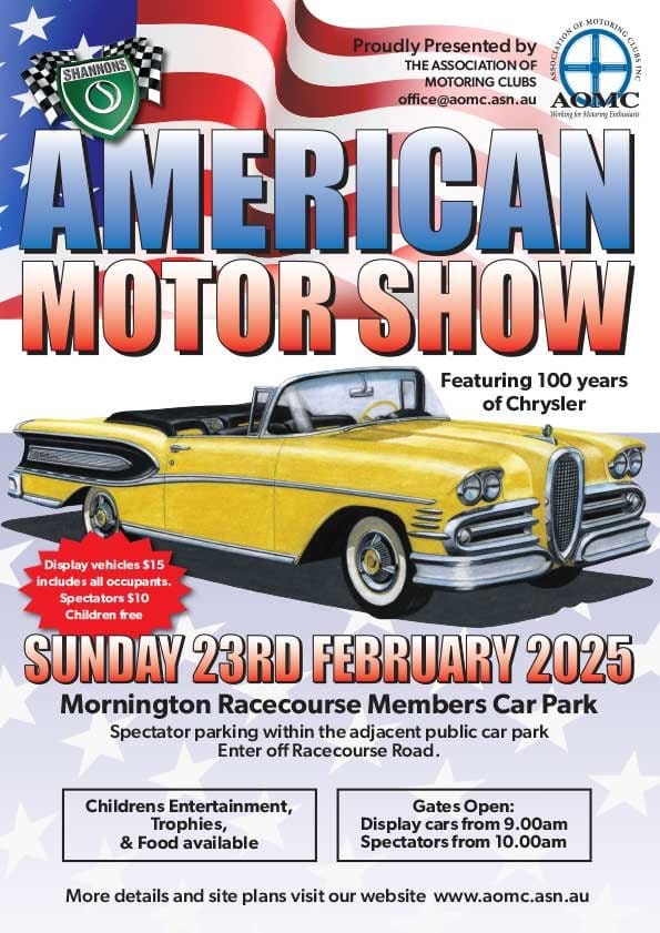 AOMC - SHANNONS AMERICAN MOTORING SHOW - VIC | Cruzn Rides Group